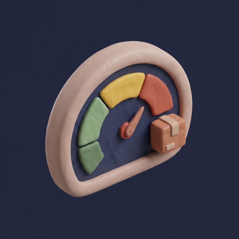Illustration of a package receiving a live theft-risk score